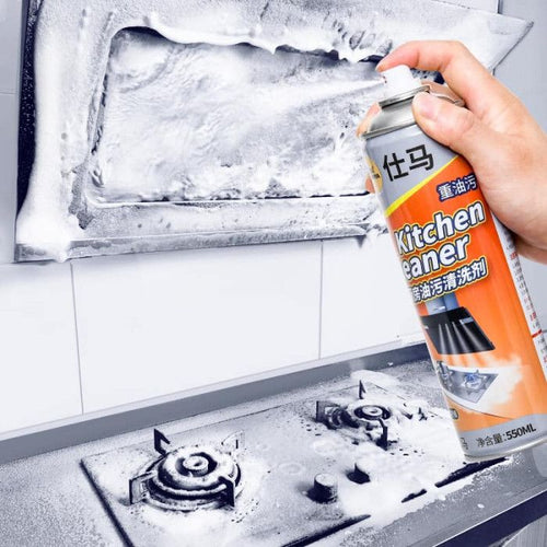 (1 Pcs)  Kitchen Cleaner Spray Foam - 500ml । শক্তিশালী ফোম ফর্মুলা, যা সহজেই তেল-চিটচিটে ময়লা ও দাগ দূর করে!