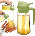 2 in 1 - Oil Dispenser And Sprayer Bottle- 500ml - ( তেল সংরক্ষণ , স্প্রে , ঢালার ও  এর বোতল ) - ১ পিস বোতল