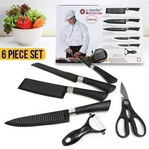 6 Pieces Knife Set - রান্নাঘরের দরকারি ৬ পিস এর চাকু সেট
