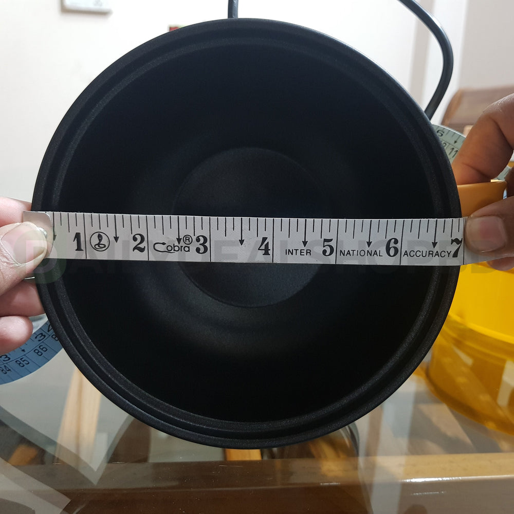 Nonstick Mini Portable Cooking Hotpot - Yellow - 1.8L - ১-২ জনের খাবার রান্নার জন্য উপযোগী ( 📢 অফার প্রাইজ ২ দিনের জন্য  )