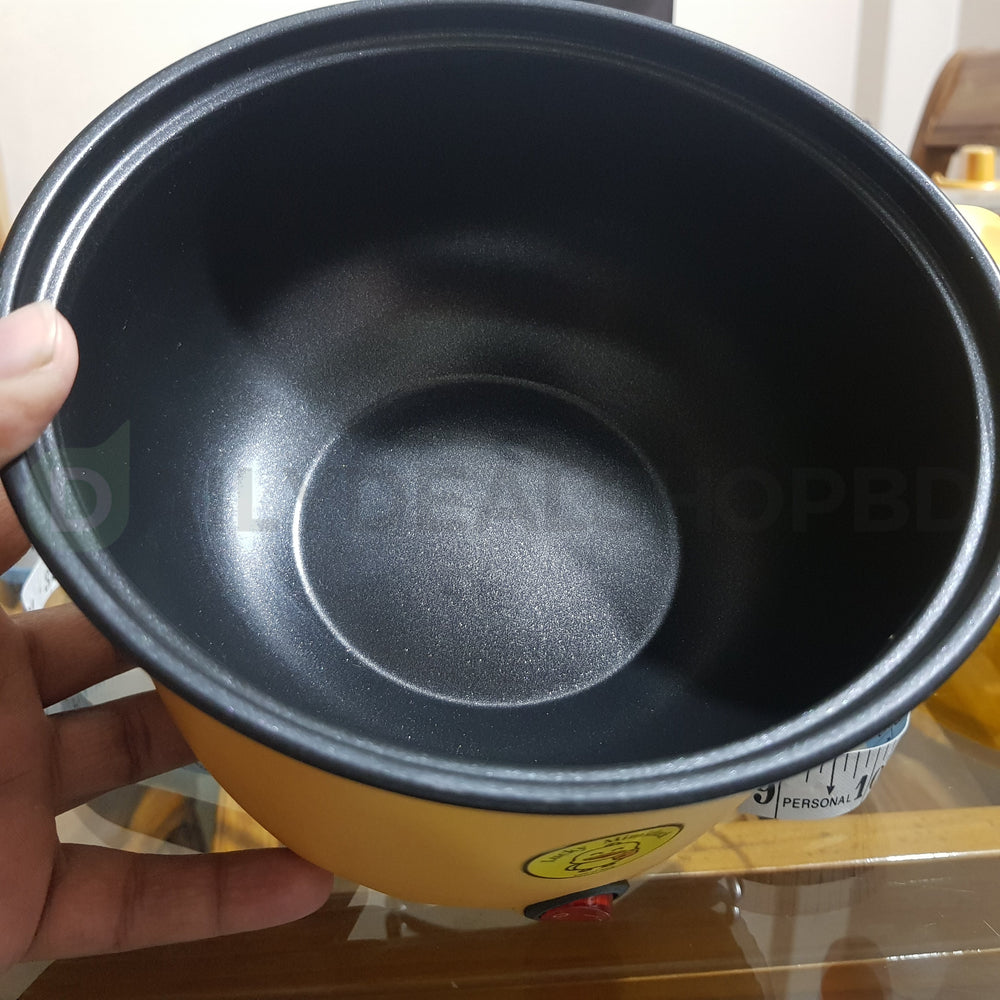 Nonstick Mini Portable Cooking Hotpot - Yellow - 1.8L - ১-২ জনের খাবার রান্নার জন্য উপযোগী ( 📢 অফার প্রাইজ ২ দিনের জন্য  )