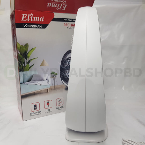 Rechargeable AC/DC Table Fan - রিচার্জেবল টেবিল ফ্যান + LED লাইট ( ডিরেক্ট বিদ্যুৎ+ ব্যাটারি দুই মুডেই চলবে ) -  সাইজ ১২/ ৮.৮৫ ইঞ্চি ( সাথে ৬ মাসের ফ্রি সার্ভিস ওয়ারেন্টি ) - Model - EM-KN9933