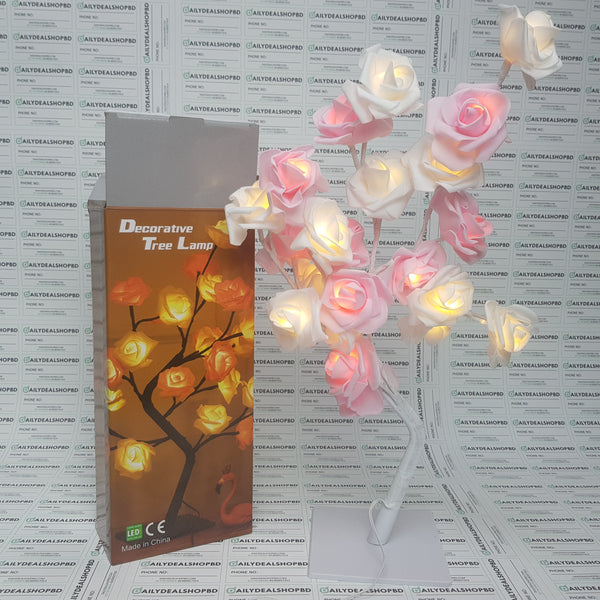 Decorative Rose Tree Lamp ( গোলাপের ট্রি লেম্প ) - ঘর ডেকোরেশন / প্রিয়জনকে গিফট করার জন্য বেস্ট আইটেম