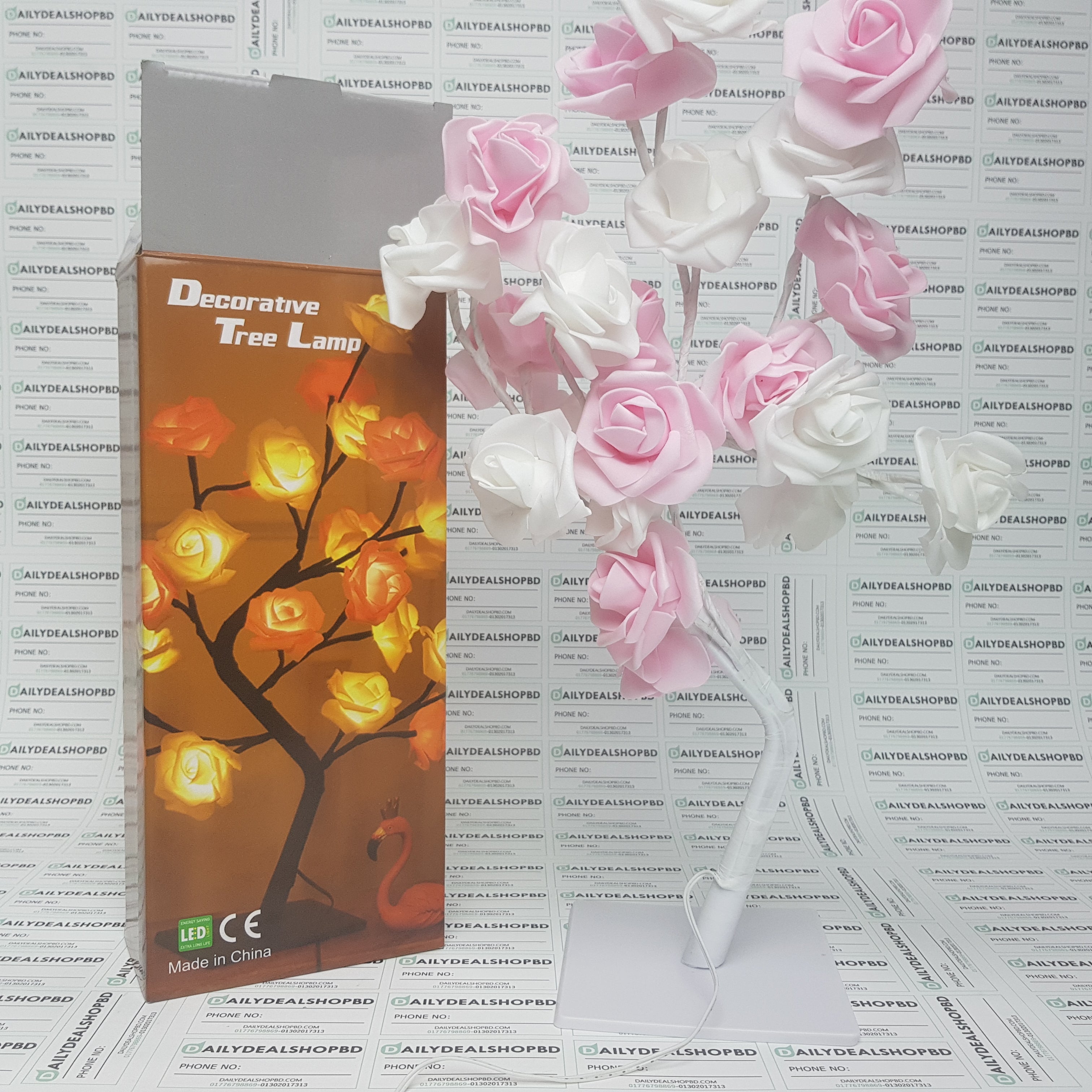 Decorative Rose Tree Lamp ( গোলাপের ট্রি লেম্প ) - ঘর ডেকোরেশন / প্রিয়জনকে গিফট করার জন্য বেস্ট আইটেম