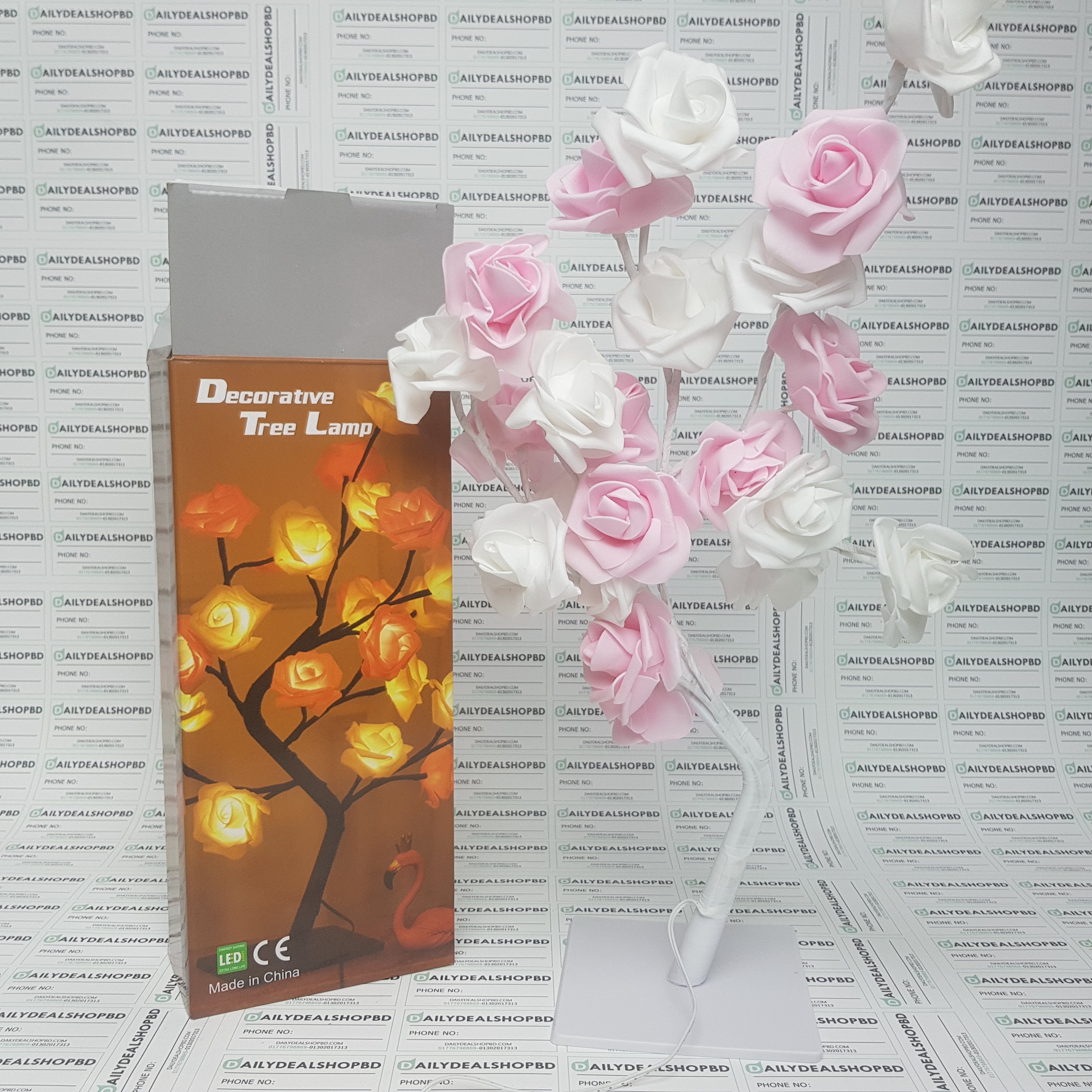 Decorative Rose Tree Lamp ( গোলাপের ট্রি লেম্প ) - ঘর ডেকোরেশন / প্রিয়জনকে গিফট করার জন্য বেস্ট আইটেম