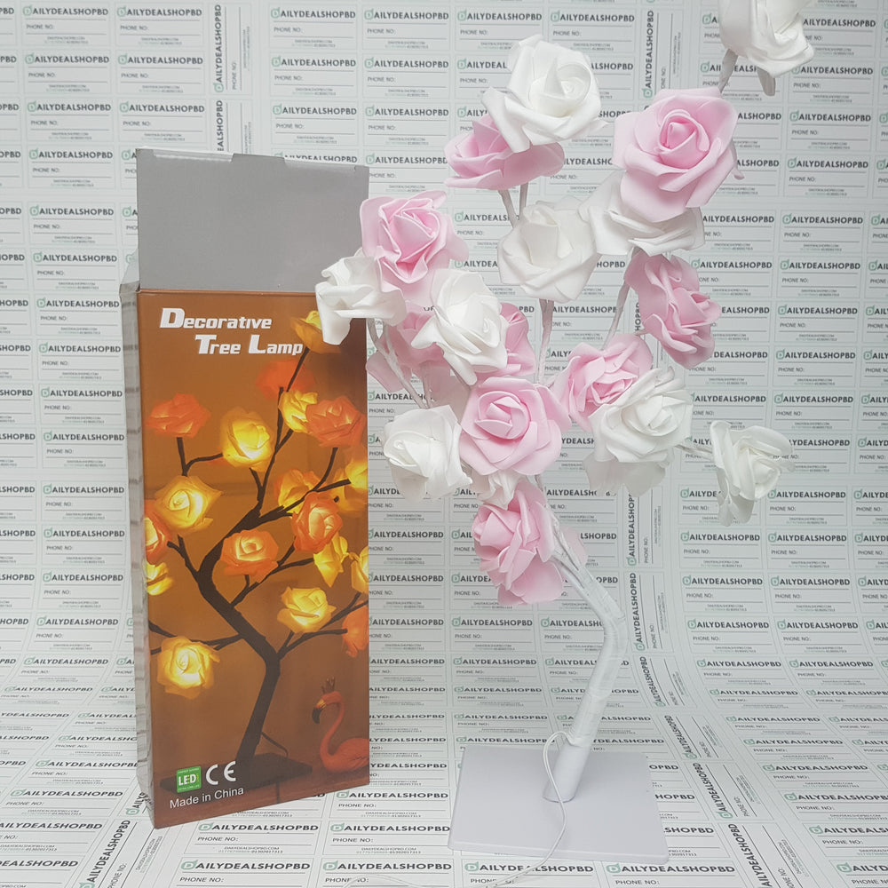Decorative Rose Tree Lamp ( গোলাপের ট্রি লেম্প ) - ঘর ডেকোরেশন / প্রিয়জনকে গিফট করার জন্য বেস্ট আইটেম