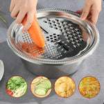 3-in-1 Vegetable Cutter with Drain Basket