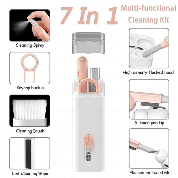 7 in 1  Multi-functional - Keyboard, Headset, Screen Cleaning Kit Set