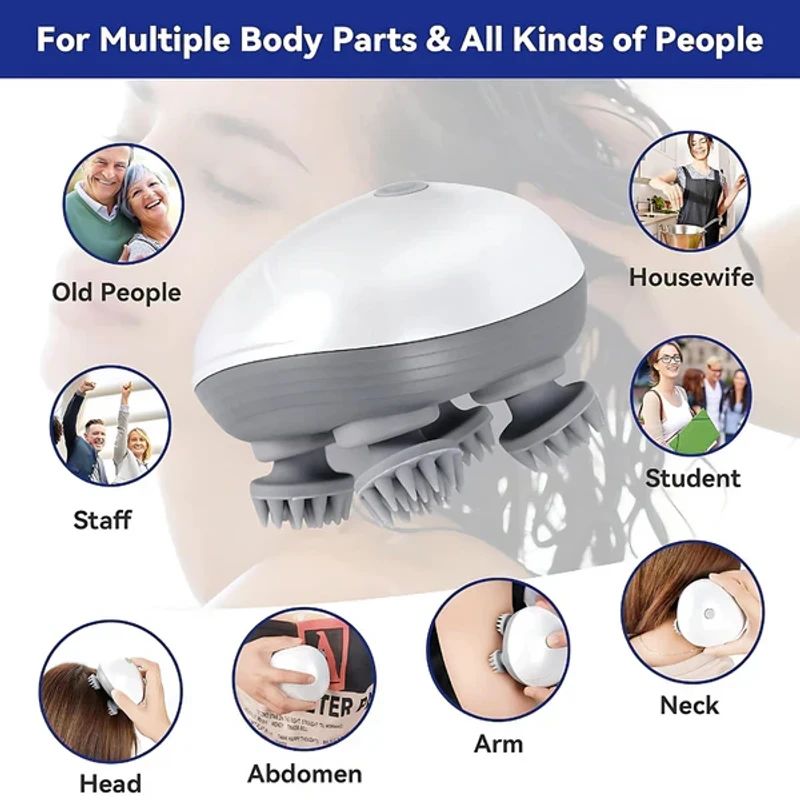 Smart Scalp Massager – Instant Relaxation, Healthy Hair | ( স্মার্ট স্ক্যাল্প ম্যাসাজার – রিলাক্স ও মাথার যত্ন এখন হাতের মুঠোয় ) - র‍্যান্ডম কালার