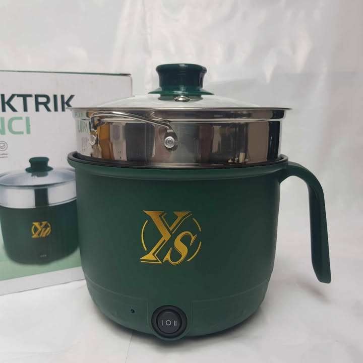 Nonstick 💥🔥Mini Electric Multi Cooker Pot.🍲 - Green - 1 L - ১ জনের খাবার রান্নার জন্য উপযোগী