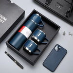 Vacuum Flask Set Drinking Water Bottle - 500ml - পানি / চা / কফি / দুধ গরম  রাখার  ভেকাম ফ্লাস্ক - র‍্যান্ডম কালার