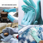 Magic Silicone Kitchen Hand Gloves (1 Pair) - ম্যাজিক সিলিকন কিচেন হ্যান্ড গ্লাভস - ১ জোড়া
