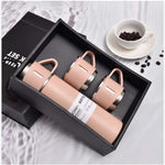 Vacuum Flask Set Drinking Water Bottle - 500ml - পানি / চা / কফি / দুধ গরম  রাখার  ভেকাম ফ্লাস্ক - র‍্যান্ডম কালার