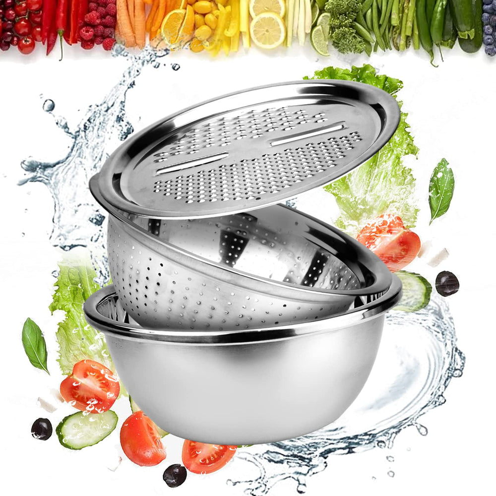 3-in-1 Vegetable Cutter with Drain Basket