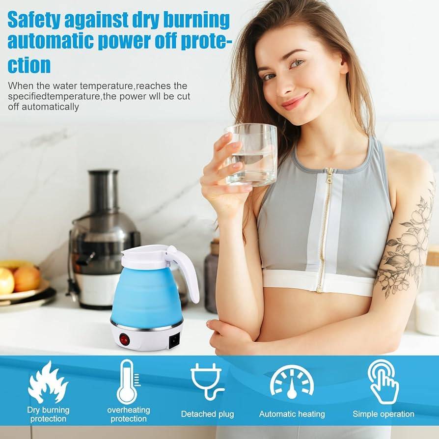Silicone Foldable Electric Kettle ( পোর্টেবল ইলেকট্রিক কেটলি )