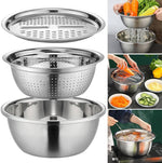 3-in-1 Vegetable Cutter with Drain Basket