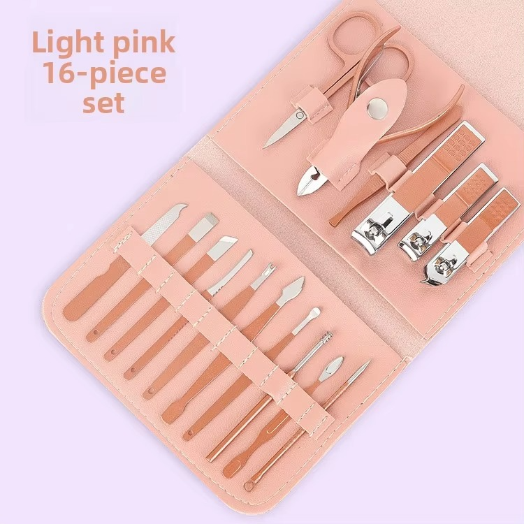 Stainless Steel Nail Cutter Tool Set 16pcs/set ( নেইল কাটার সেট - ১৬ পিস আইটেম আছে এই সেট টি তে )