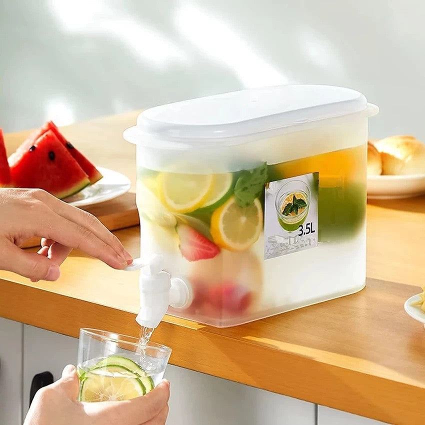 Water And  Juice Dispenser 3.5 L  ( ঠাণ্ডা পানি, সরবত, জুস ,ফ্রিজে সংরক্ষন করার জার - ৩.৫ লিটার) - (সবচেয়ে বড় সাইজ)