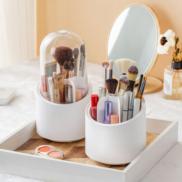 360° Rotate Mini Cosmetic Organizer - ( প্রিমিয়াম মেকআপ ব্রাশ ও কসমেটিক অর্গানাইজার )
