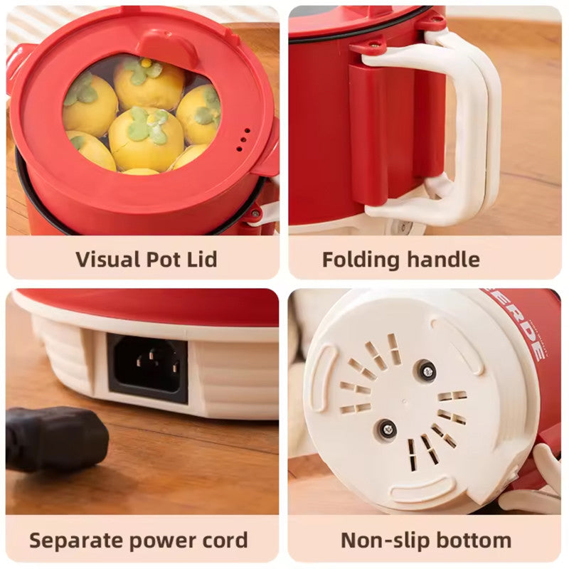 Nonstick Mini Portable Cooking Hotpot - 1.5L - ১-২ জনের খাবার রান্নার জন্য উপযোগী