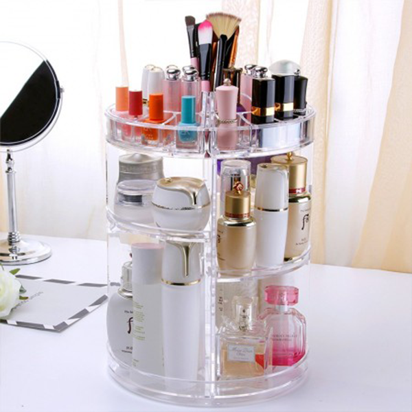 360° Acrylic Makeup & Cosmetics Organizer ( ৩৬০ ডিগ্রি মেকআপ ও কসমেটিক্স অরগানাইজার )