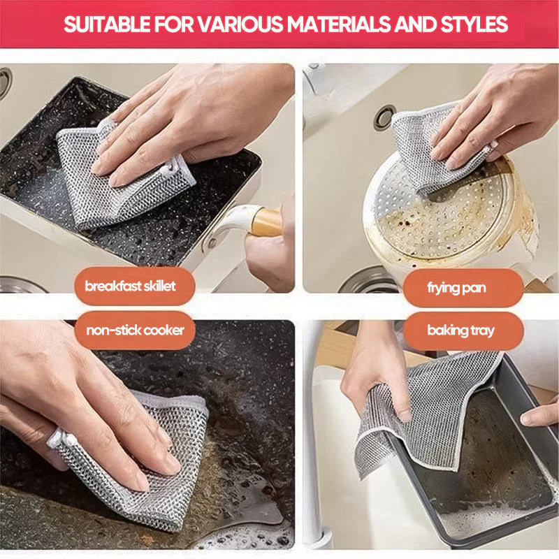 ম্যাজিক মাজুনি - (ডাবল লেয়ারের) NON-SCRATCH Multipurpose Magic Dish Cloth