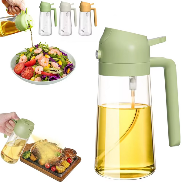 2 in 1 - Oil Dispenser And Sprayer Bottle- 500ml - ১ পিস বোতল । ( এই স্মার্ট বোতল দিয়ে,পরিমাণ মত তেল ঢালতে পারবেন ও স্প্রে করতে পারবেন। )