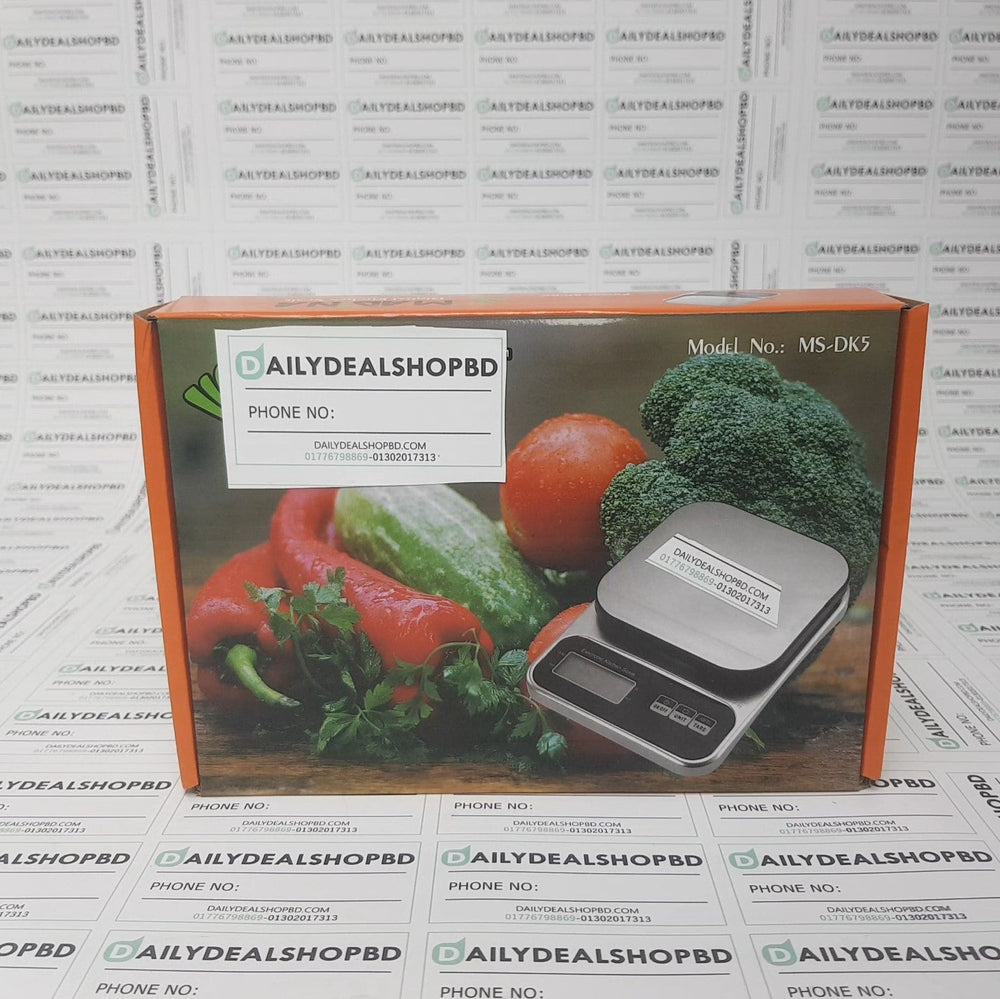 Digital Kitchen Scale ( ডিজিটাল কিচেন স্কেল ) - ক্যাপাসিটি: 1g – 5kg - পারফেক্ট সুক্ষ মাপ নির্ণয়ের জন্য আদর্শ