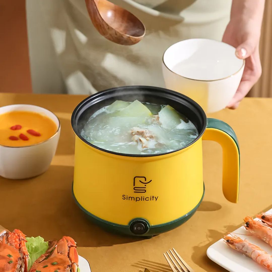 Nonstick Mini Portable Cooking Hotpot - Simplycity - 1.8L - ১-২ জনের খাবার রান্নার জন্য উপযোগী ( 📢 অফার প্রাইজ ২ দিনের জন্য  )