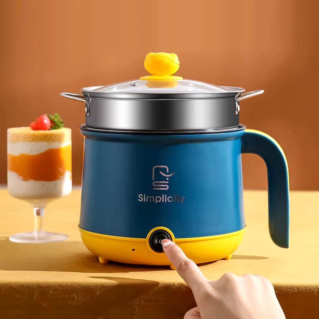 Nonstick Mini Portable Cooking Hotpot - Simplycity - 1.8L - ১-২ জনের খাবার রান্নার জন্য উপযোগী ( 📢 অফার প্রাইজ ২ দিনের জন্য  )