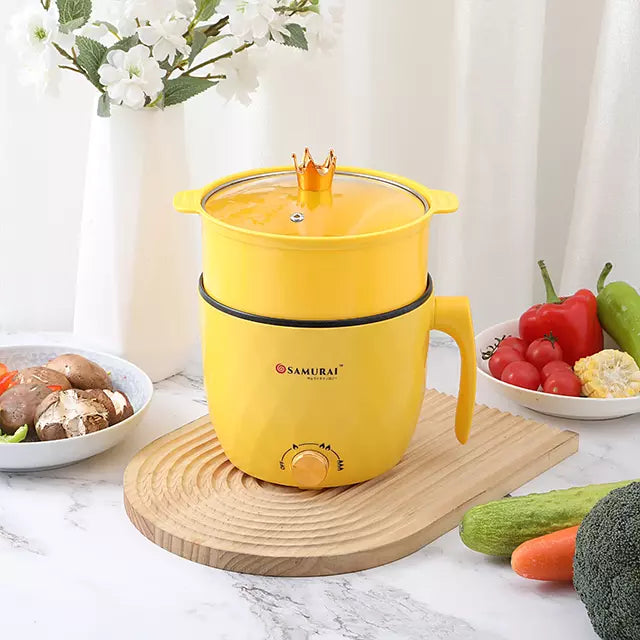 Crown Nonstick Mini Portable Cooking Hotpot - 1.8L - ১-২ জনের খাবার রান্নার জন্য উপযোগী - ( 1PC Silicon Spatula ফ্রি )