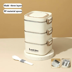 DailyCarry Lunch Box - 3 Layer - প্রতিদিনের অফিস/স্কুলের জন্য পারফেক্ট সঙ্গী - Cream