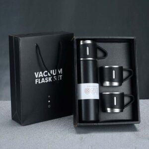 Vacuum Flask Set Drinking Water Bottle - 500ml - পানি / চা / কফি / দুধ গরম  রাখার  ভেকাম ফ্লাস্ক - র‍্যান্ডম কালার
